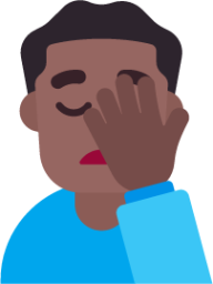 man facepalming medium dark emoji