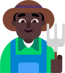 man farmer dark emoji