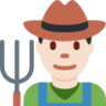 man farmer: light skin tone emoji