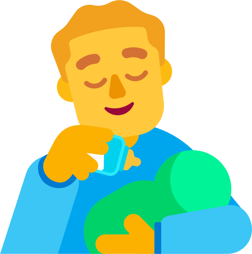 man feeding baby default emoji