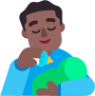 man feeding baby medium dark emoji