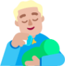 man feeding baby medium light emoji