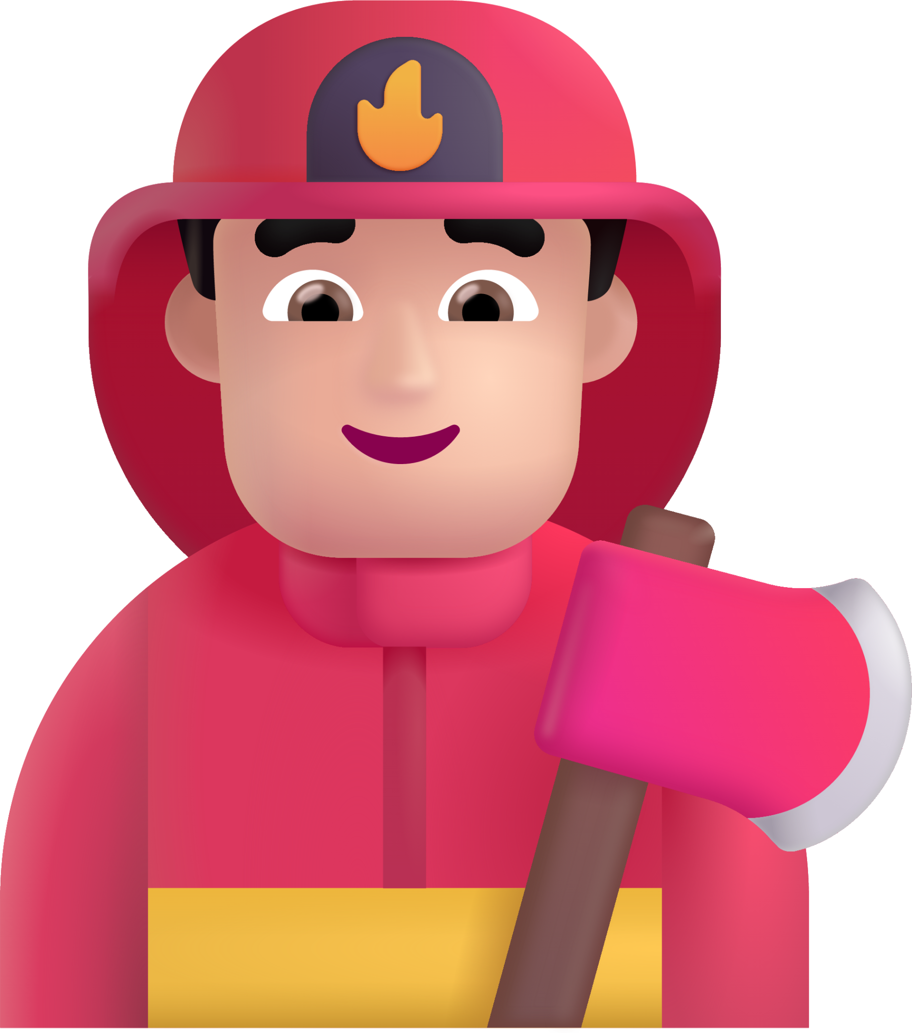 man firefighter light emoji