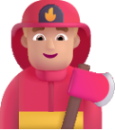 man firefighter medium light emoji