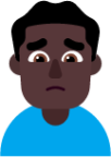 man frowning dark emoji