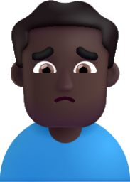 man frowning dark emoji