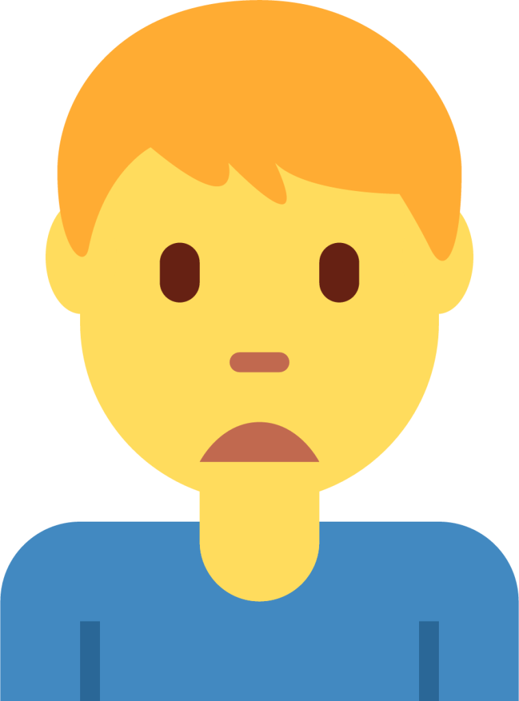 man frowning emoji