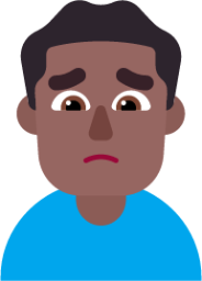 man frowning medium dark emoji
