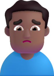 man frowning medium dark emoji
