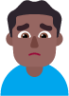 man frowning medium dark emoji