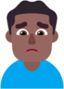 man frowning medium dark emoji