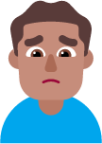 man frowning medium emoji