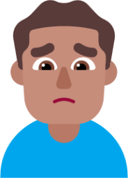man frowning medium emoji