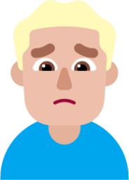 man frowning medium light emoji