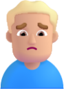 man frowning medium light emoji