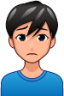 man frowning (plain) emoji
