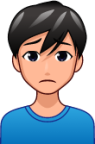 man frowning (plain) emoji