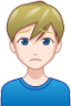 man frowning (white) emoji
