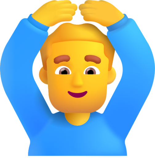 man gesturing ok default emoji