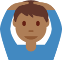 man gesturing OK: medium-dark skin tone emoji