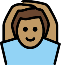 man gesturing OK: medium skin tone emoji