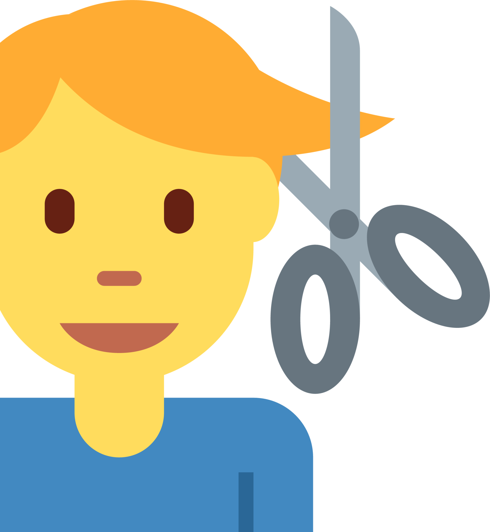 man getting haircut emoji