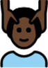 man getting massage: dark skin tone emoji