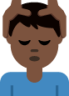 man getting massage: dark skin tone emoji