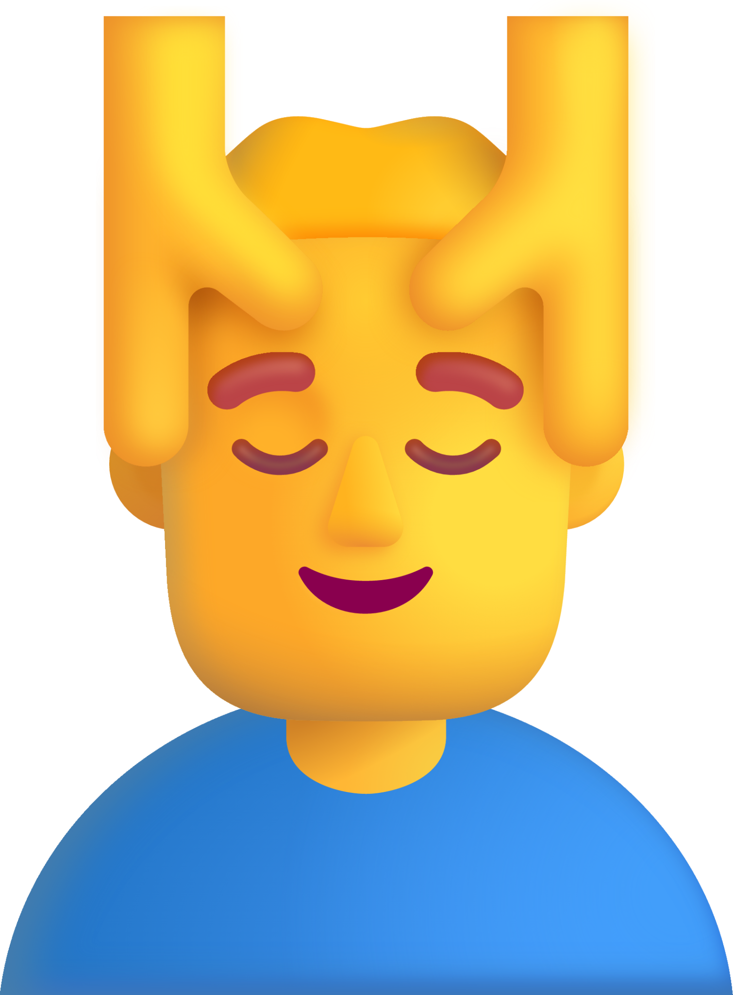 man getting massage default emoji