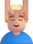 man getting massage medium light emoji
