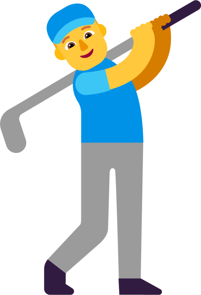 man golfing default emoji