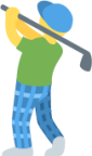 man golfing emoji