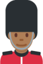 man guard: medium-dark skin tone emoji
