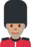 man guard: medium skin tone emoji