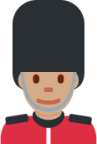 man guard: medium skin tone emoji