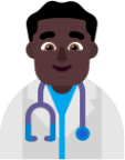 man health worker dark emoji