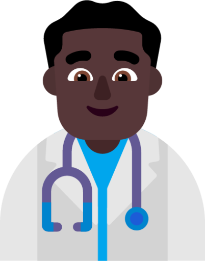 man health worker dark emoji