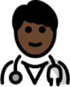 man health worker: dark skin tone emoji