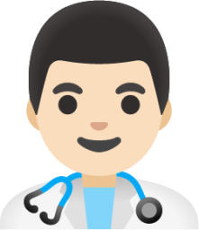 man health worker: light skin tone emoji