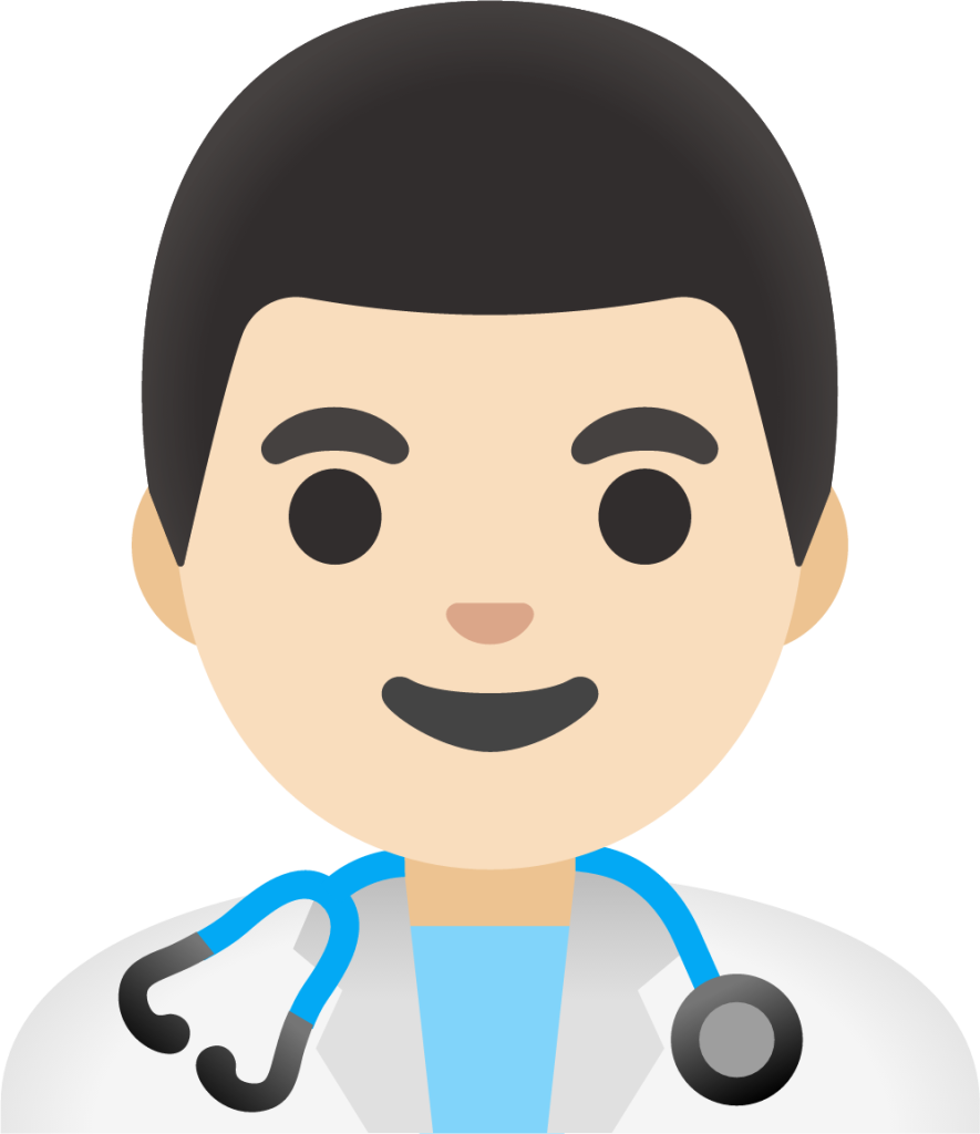 man health worker: light skin tone emoji
