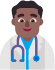 man health worker medium dark emoji