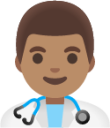 man health worker: medium skin tone emoji