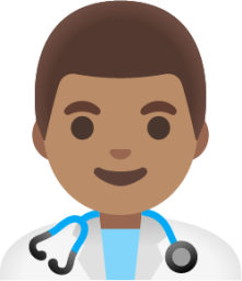 man health worker: medium skin tone emoji
