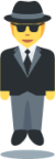 man in business suit levitating emoji