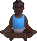 man in lotus position dark emoji