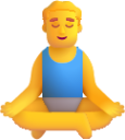 man in lotus position default emoji