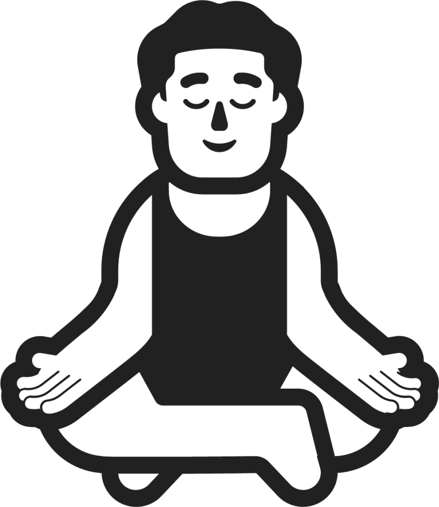 man in lotus position emoji
