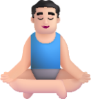 man in lotus position light emoji