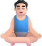 man in lotus position light emoji