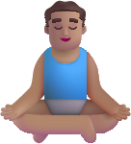 man in lotus position medium emoji